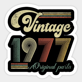 Retro Vintage 1977 47th Birthday Gift Men Women 47 Years Old Sticker